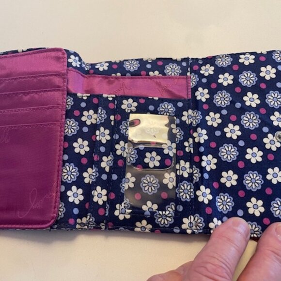 VERA BRADLEY PAISLEY BOYSENBERRY HIPSTER CROSSBODY PURSE & WALLET 2 Piece Set - Picture 6 of 7